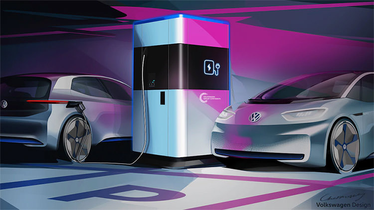 Volkswagen mobile fast-charging station / فولکس واگن