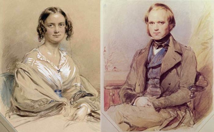 چارلز داروین و همسرش اما وجوود