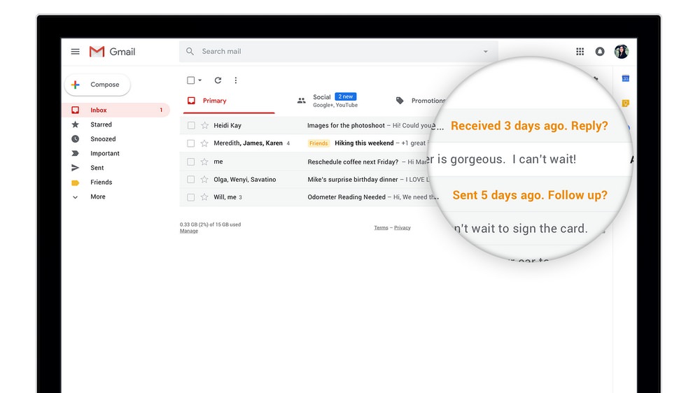 Gmail Consumer Nudges