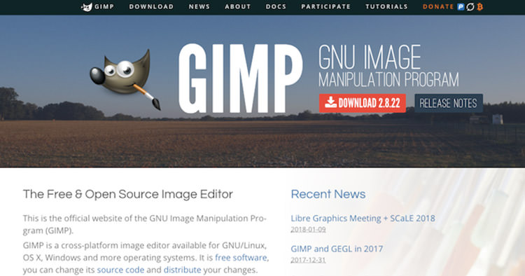 نرم افزار عکس GIMP