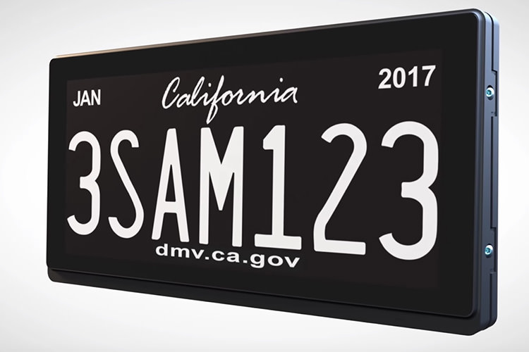 digital license plate California / پلاک دیجیتال خودرو کالیفرنیا