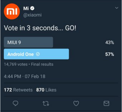 Xiaomi Poll twitter
