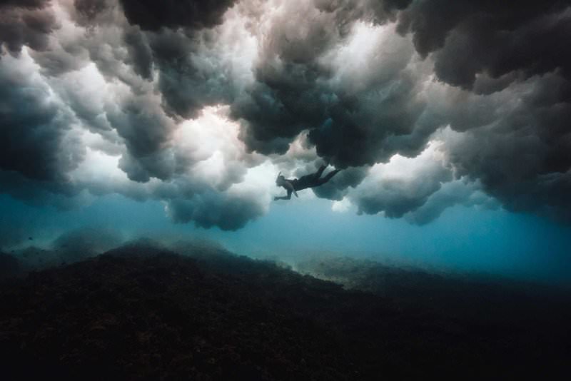 عکس‌هایی دیدنی از دنیای زیر امواج خروشان دریا به روایت مت پورتوس 