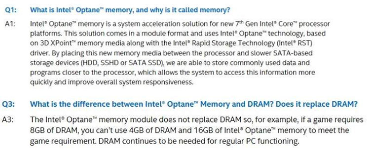 Intel Optane FAQ