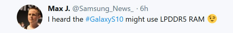 Galaxy S10 Tweet / توئیت گلکسی اس ۱۰