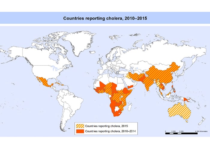 میزان شیوع وبا در جهان