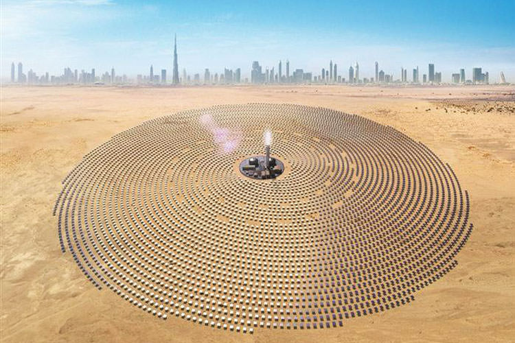 پیشرفت دبی در ساخت نیروگاه ۱۰۰ مگاواتی خورشیدی حرارتی