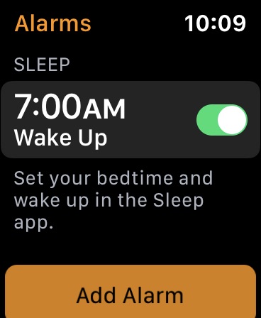 اپلیکیشن Sleep در اپل واچ