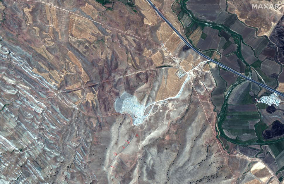 عکس ماهواره‌ای از دیوار ۱۱۵ کیلومتری گَوری در سرپل‌ذهاب