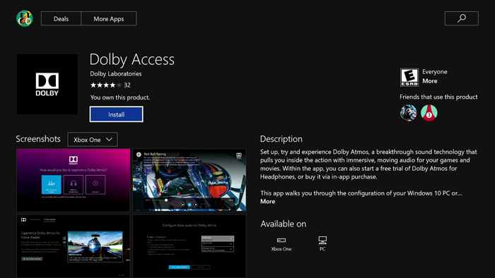 Dolby Access app