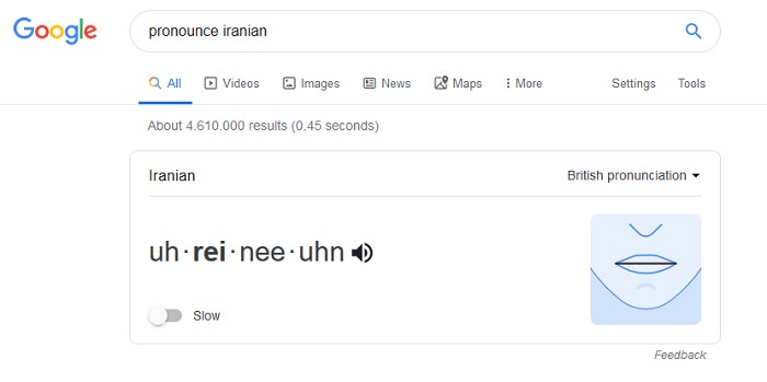 سرویس تلفظ گوگل / google pronounce