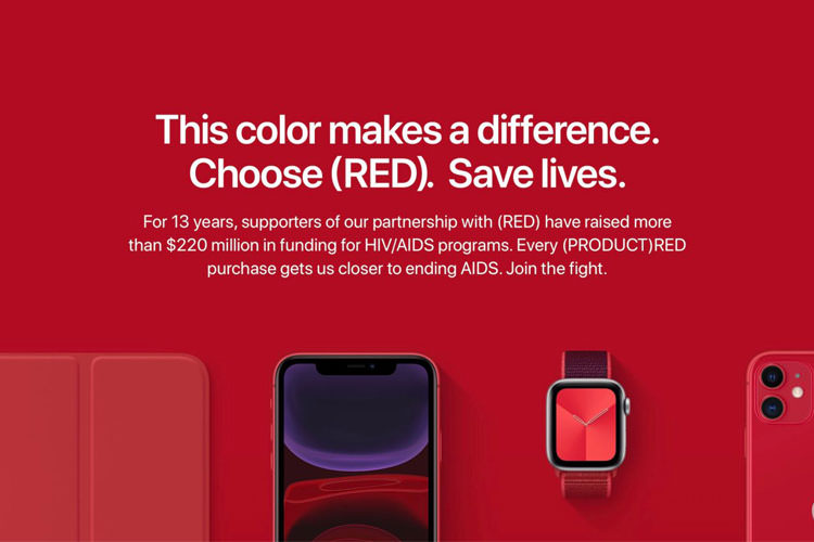 اپل ۲۲۰ میلیون دلار برای مبارزه با ایدز به RED اهدا کرده است