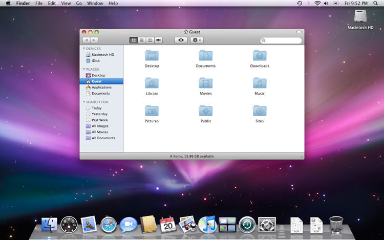 مک او اس لئوپارد Mac OS X 10.5 Leopard