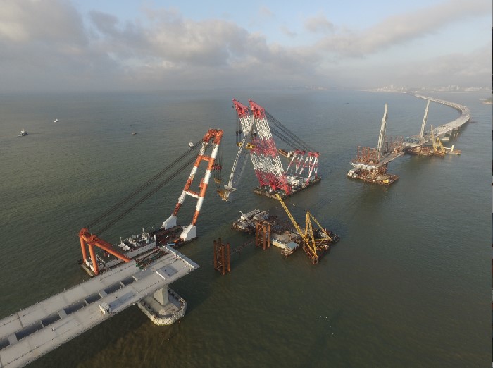 Construction of the Hong Kong-Zhuhai-Macao Bridge