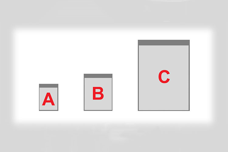 کارت‌های حافظه CFexpress در سه اندازه مختلف عرضه می‌شوند