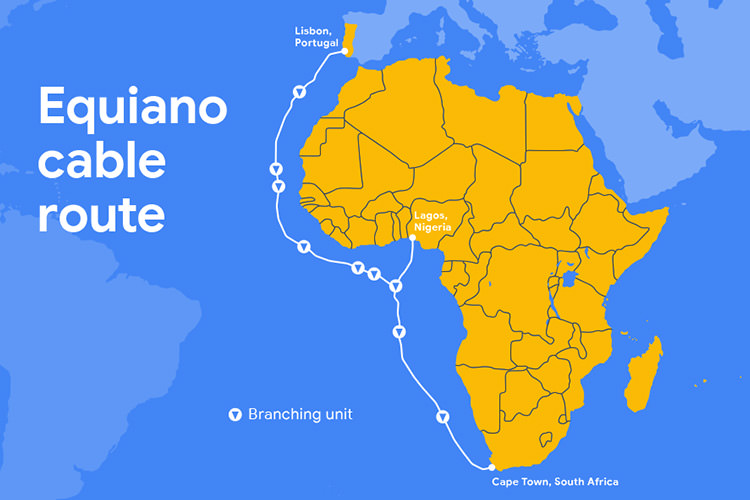 گوگل کابل ارتباطی زیردریایی بین اروپا و آفریقا خواهد کشید