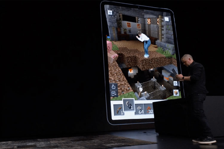 نمایش قابلیت‌‌های تازه‌ نسخه جدید واقعیت افزوده‌ اپل در Minecraft AR
