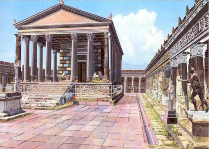 تصویر بازسازی شده‌ معبد آپولو 