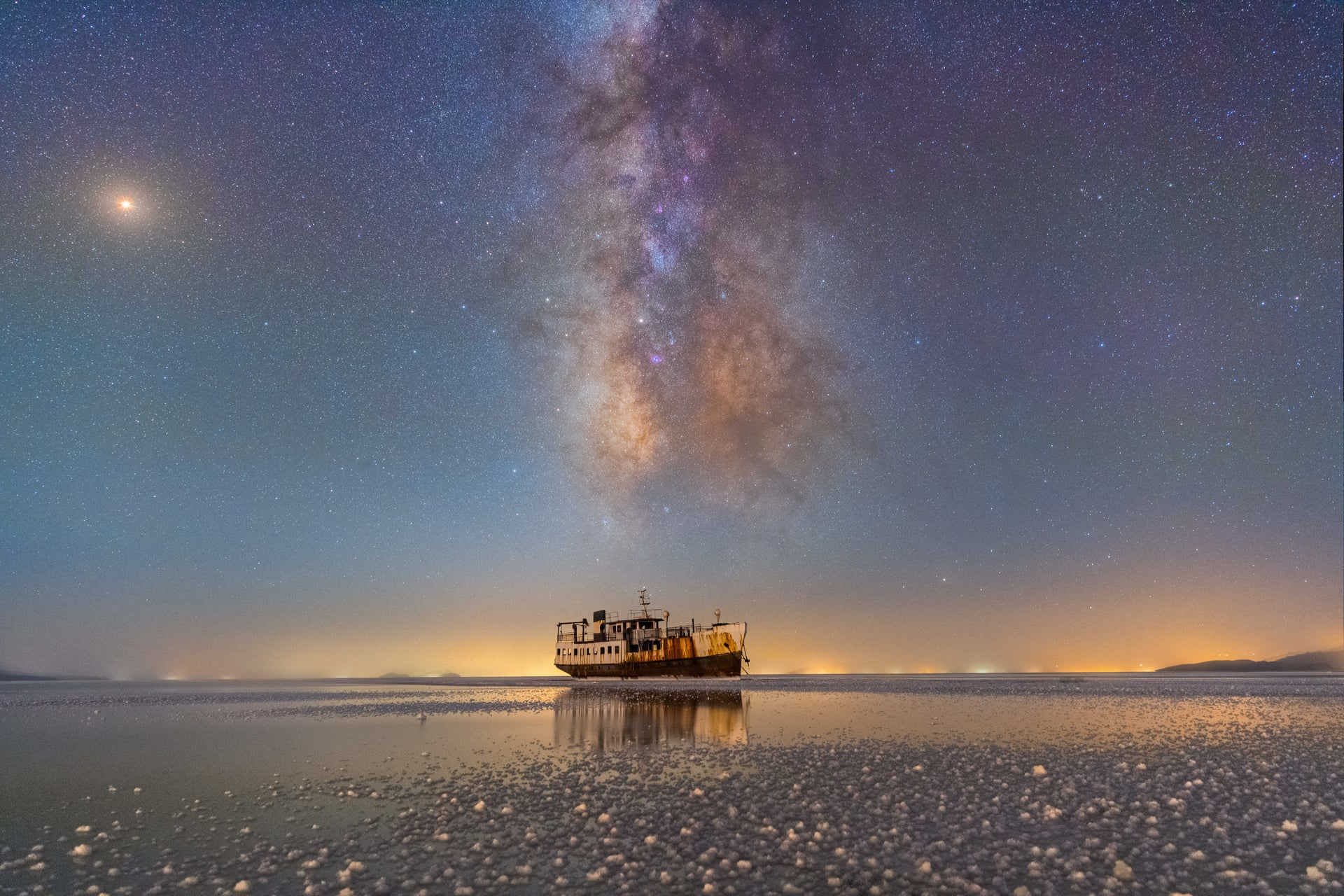 عکس «بندر شرفخانه و دریاچه ارومیه»