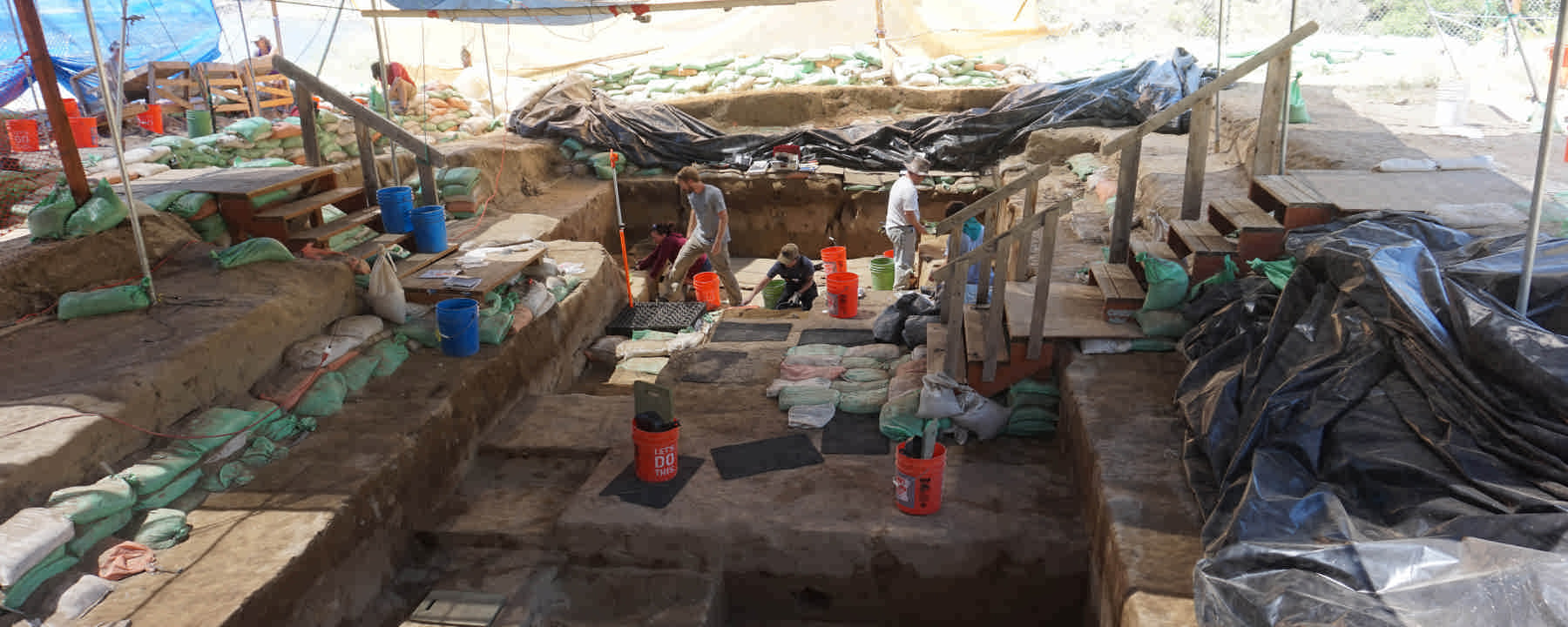منظره‌ای از حفاری‌های اخیر باستان‌شناسان در آیداهو