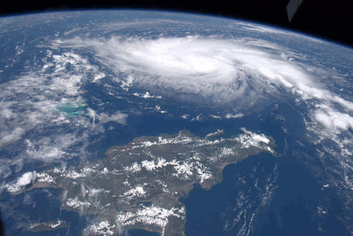 طوفان دوریان از نمای ایستگاه فضایی بین‌المللی