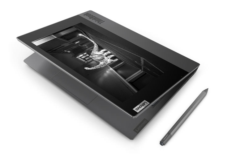 لنوو ThinkBook Plus مجهز به نمایشگر بیرونی E-Ink رونمایی شد