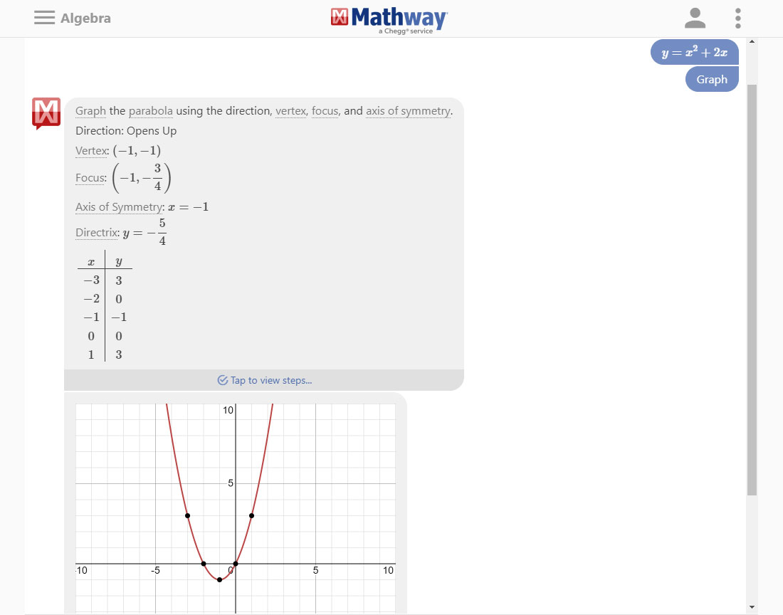 اسکرین شات وب سایت Mathway