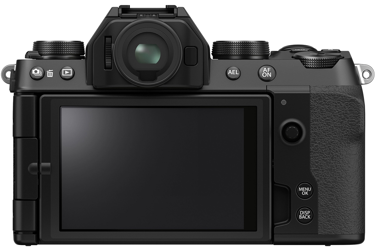 بخش پشتی دوربین فوجی فیلم X-S10 نمایشگر LCD و منظره یاب