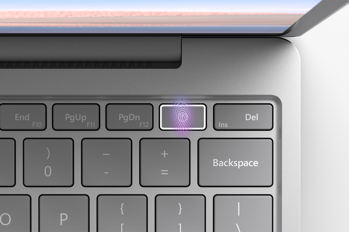 حسگر اثر انگشت سرفیس لپ تاپ گو / Surface Laptop Go از نمای نزدیک