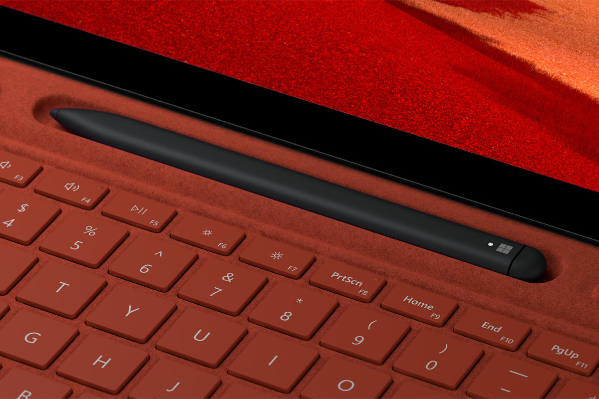 سرفیس پرو ایکس 2020 / Surface Pro X قرمز با سرفیس اسلیم پن / Slim Pen