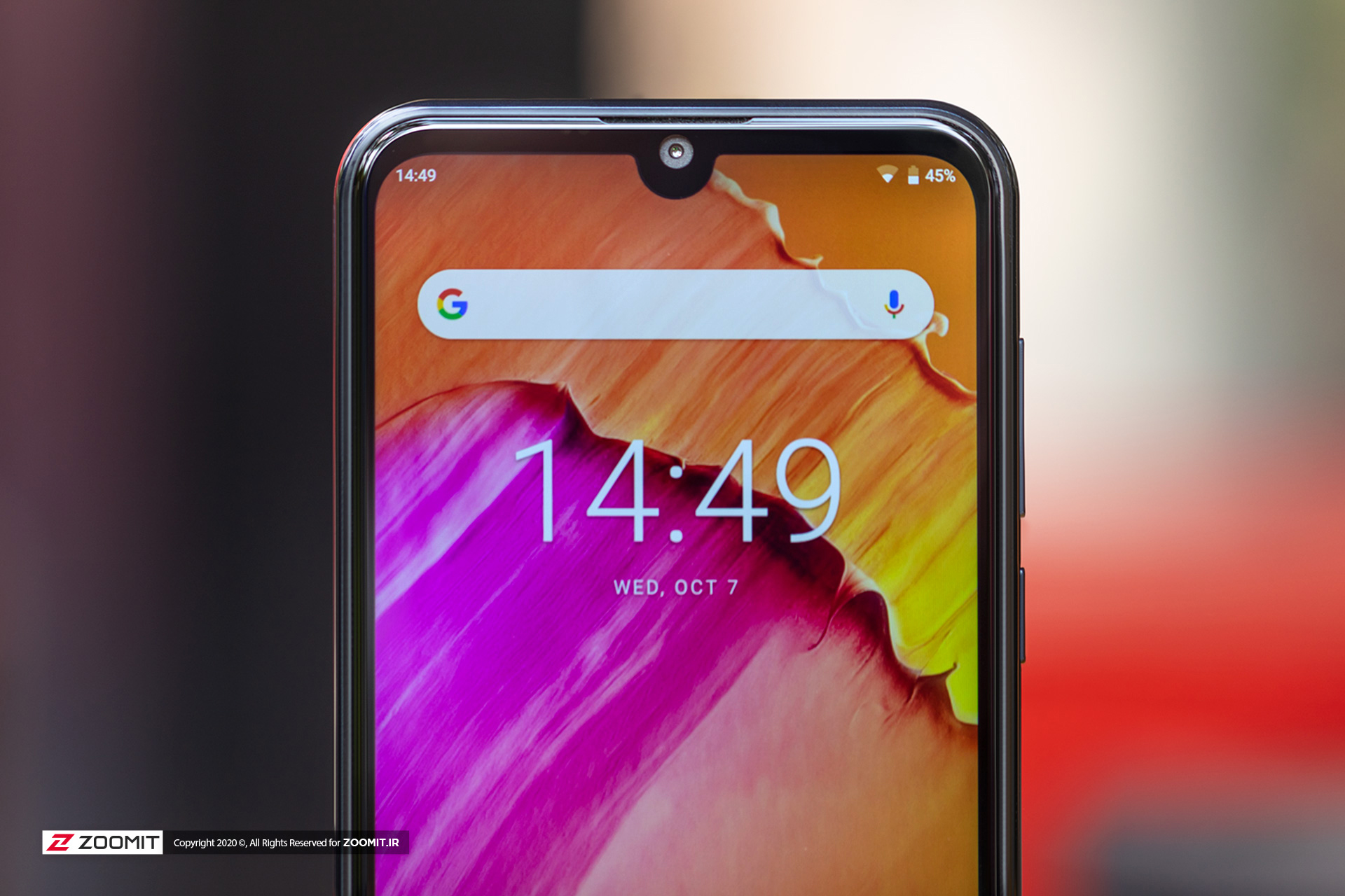 حاشیه صفحه نمایش و ناچ دوربین سلفی جی پلاس کیو ۱۰ Gplus Q10
