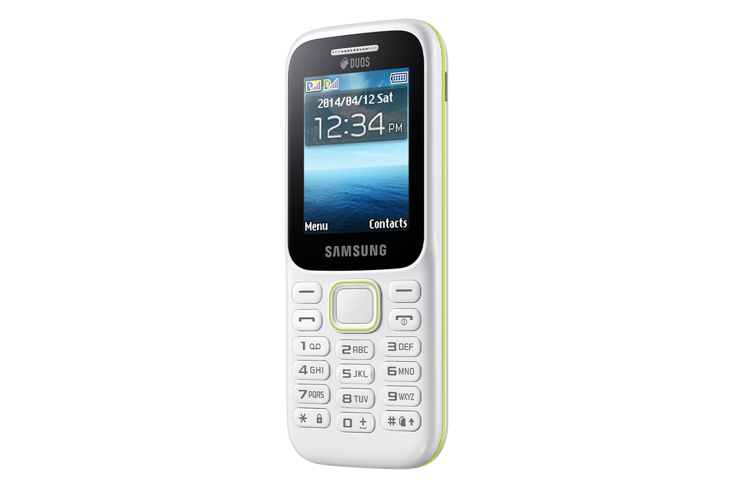 گوشی Samsung B310E  نمای جلو و بغل صفحه کلید و صفحه نمایش پورت شارژ / سامسونگ B310E
