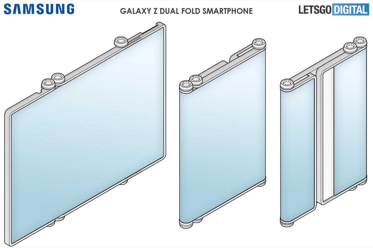 پتنت گوشی تاشدنی دوگانه سامسونگ / Samsung