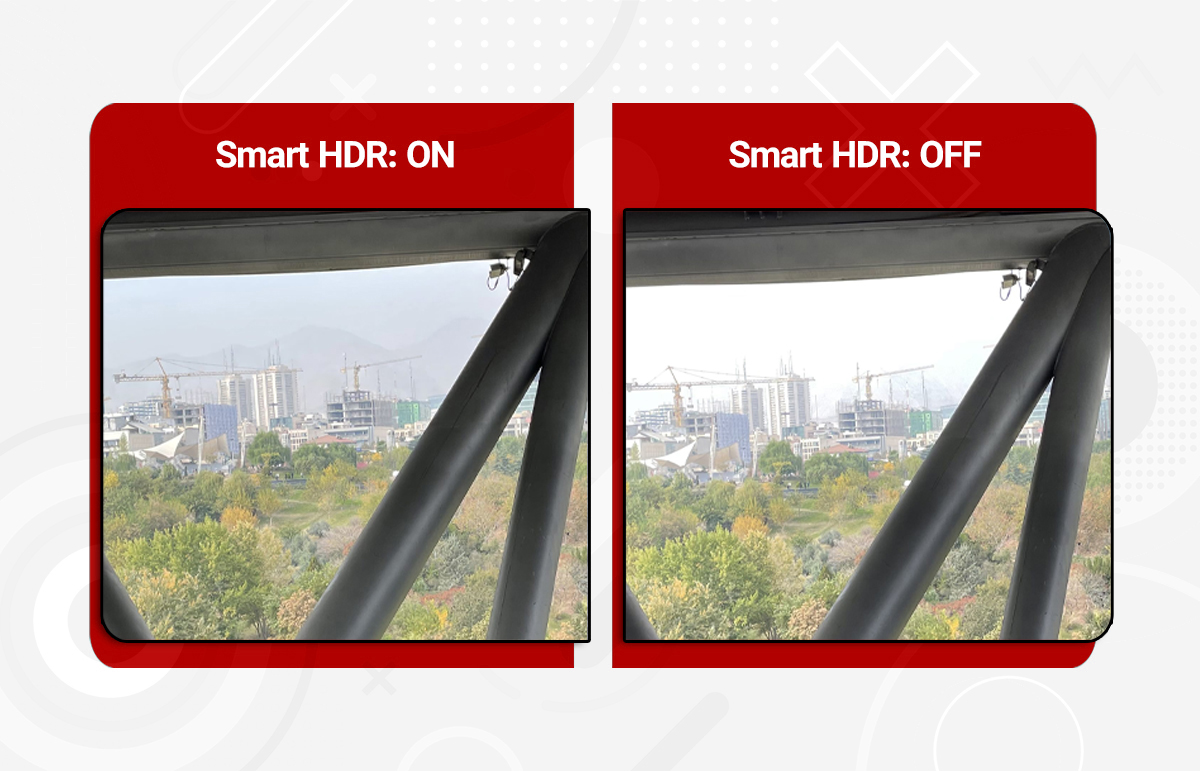 تأثیر Smart HDR بر عکس‌های آیفون ۱۲ پرو