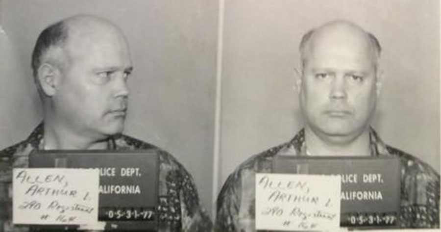 عکس بازداشت آرتور لی آلن، اصلی‌ترین مظنون پرونده زودیاک