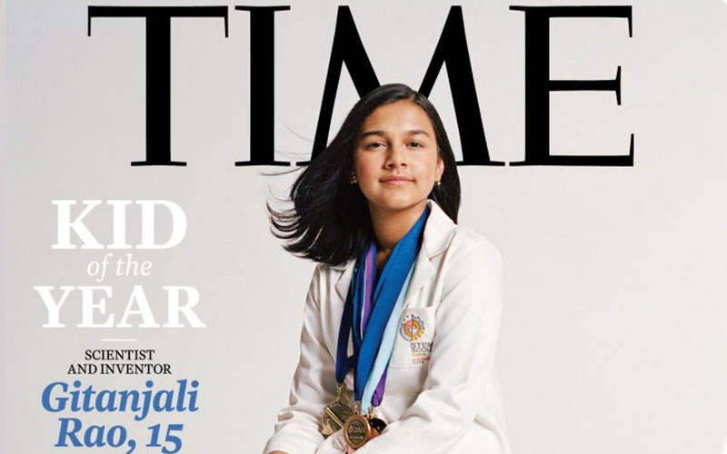 گیتانجالی رائو، دانشمند و مخترع ۱۵ ساله، اولین «کودک سال» مجله تایم شد