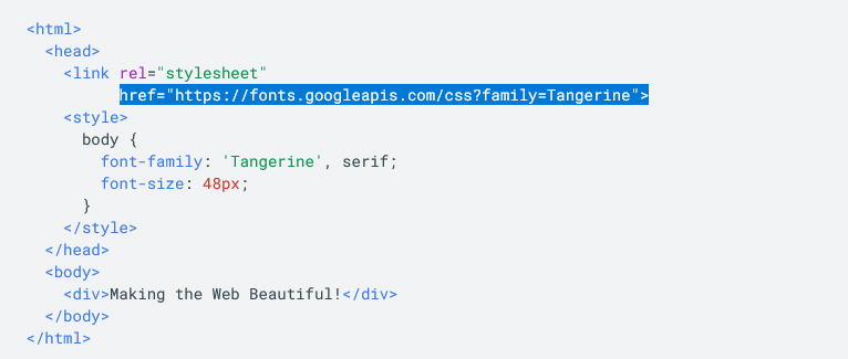 یک خط کد جاوااسکریپت یا CSS برای گوگل فونتس