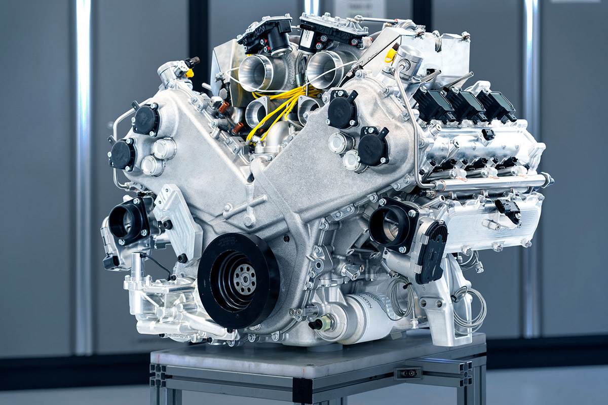Aston Martin V6 engine / پیشرانه خورجینی استون مارتین