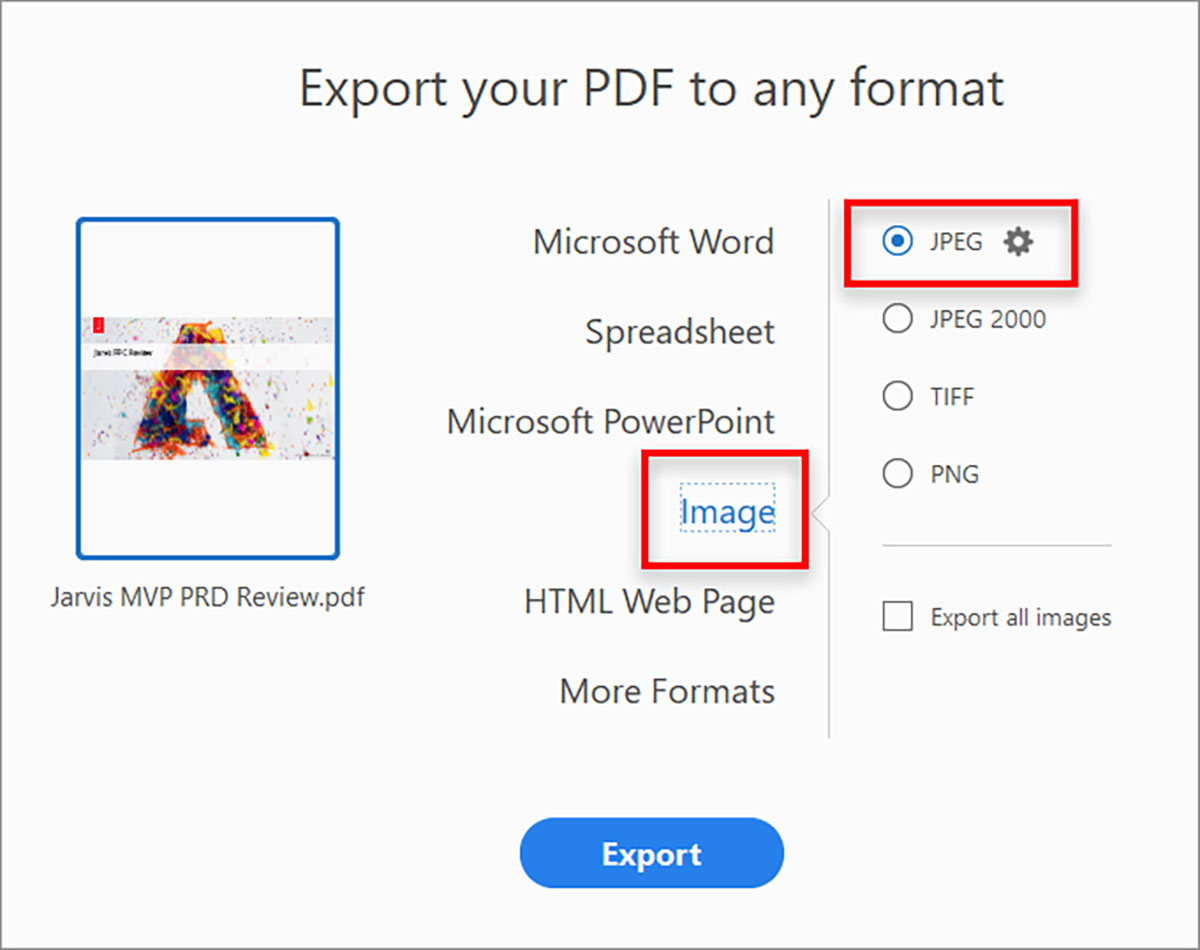  تبدیل PDF به عکس نرم افزار Acrobat