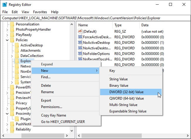 Use the registry editor to hide drivers in Windows 10-1