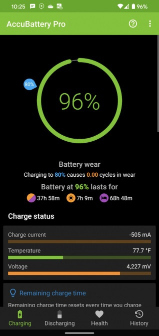 Using the AccuBattery app