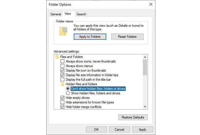 Hide Windows 10 file using File Explorer - 2