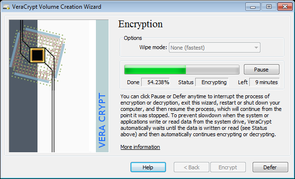 نرم افزار رمزگذاری روی پوشه های ویندوز veracrypt