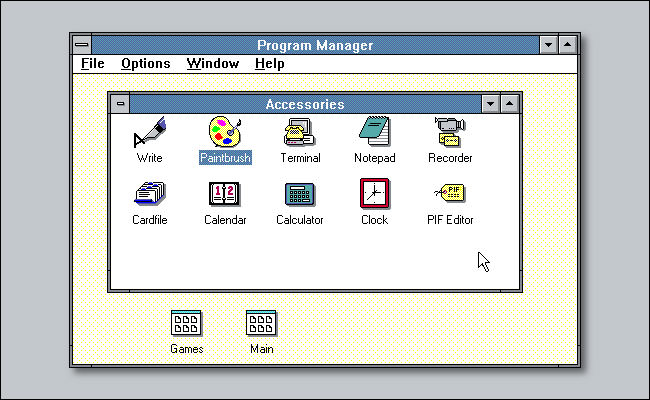 قابلیت مدیریت برنامه در ویندوز 3.0 مایکروسافت / Microsoft Windows 3.0