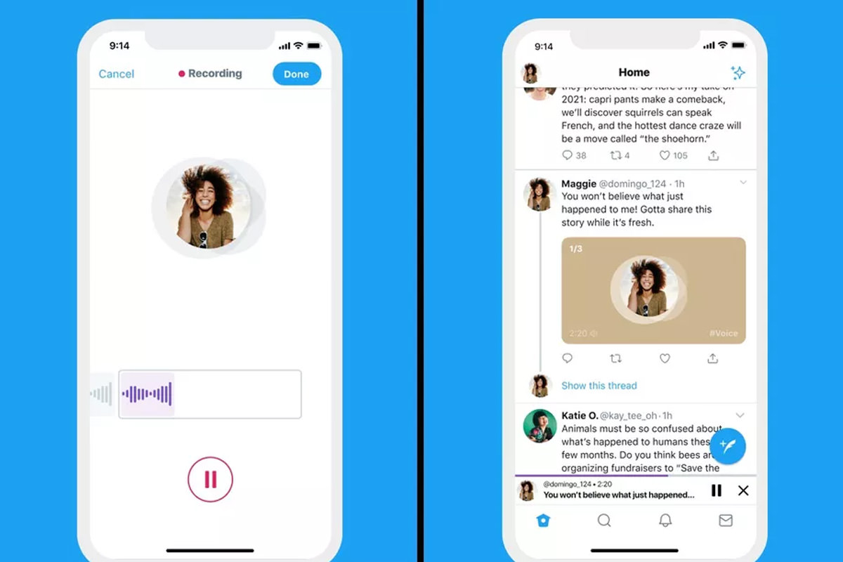 امکان ارسال توییت‌های صوتی در توییتر به iOS اضافه شد