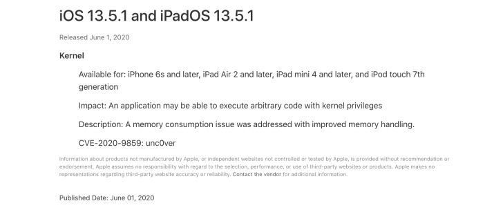 آپدیت iOS 13.5.1