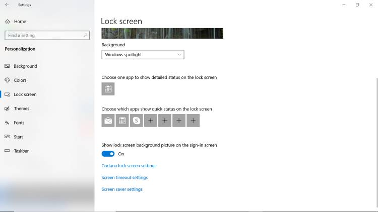 عکس صفحه قفل در ویندوز 10