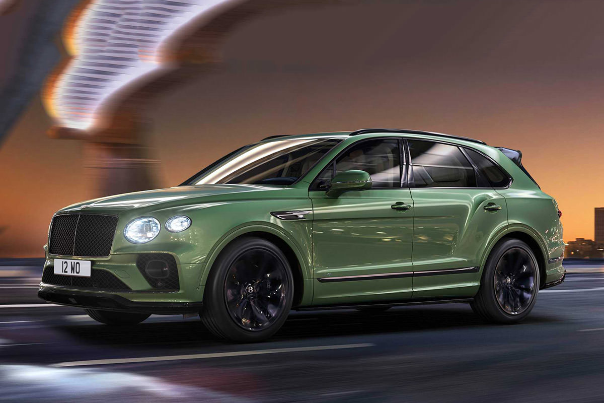 خودرو شاسی بلند / suv بنتلی بنتایگا / Bentley Bentayga با رنگ سبز