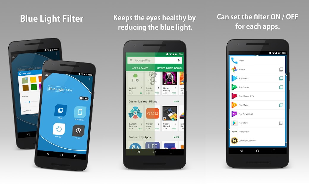 اسکرین شات اپلیکیشن Blue Light Filter Pro