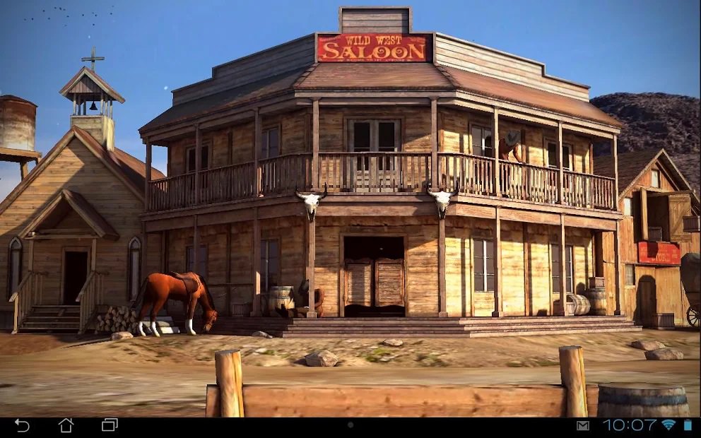 اسکرین شات اپلیکیشن Wild West 3D Live Wallpaper